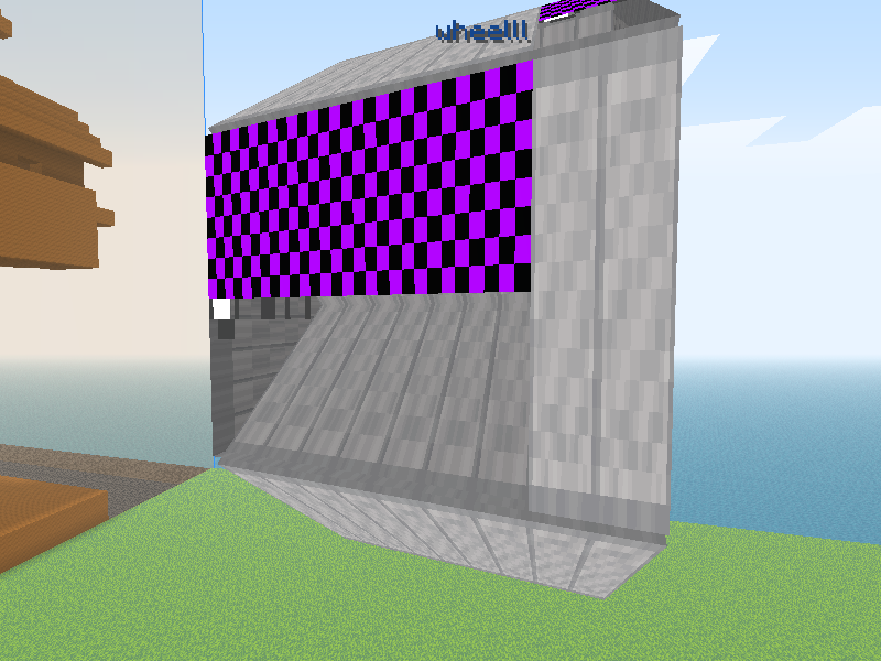 Screenshot of what's supposed to be a wheel, but has corrupted textures and shows magenta/black checkerboards.